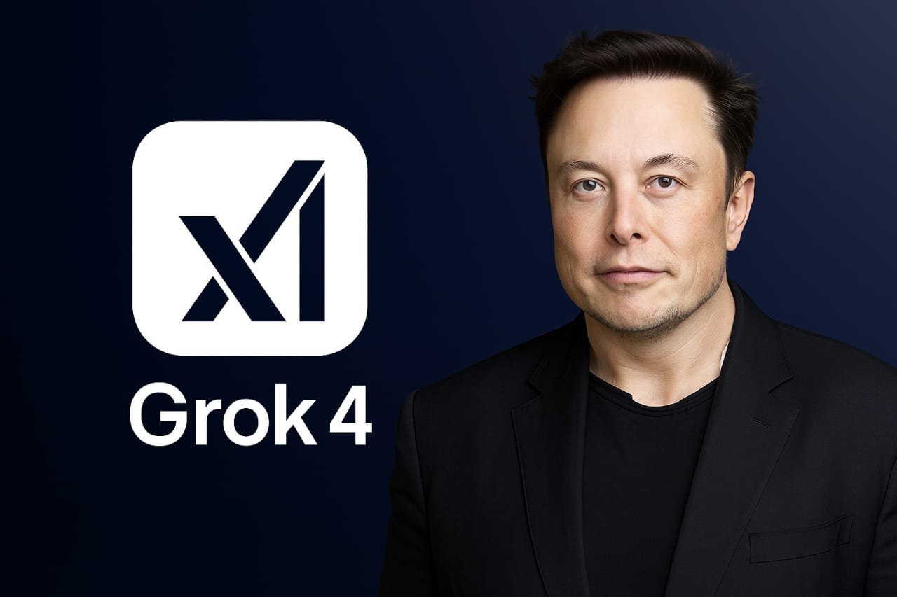 Illustration of Grok 4 AI model by xAI with $300 subscription plan