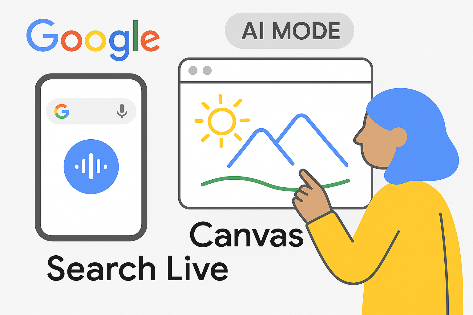 Google’s AI Mode gets new ‘Canvas’ feature, real-time help with Search Live, and more